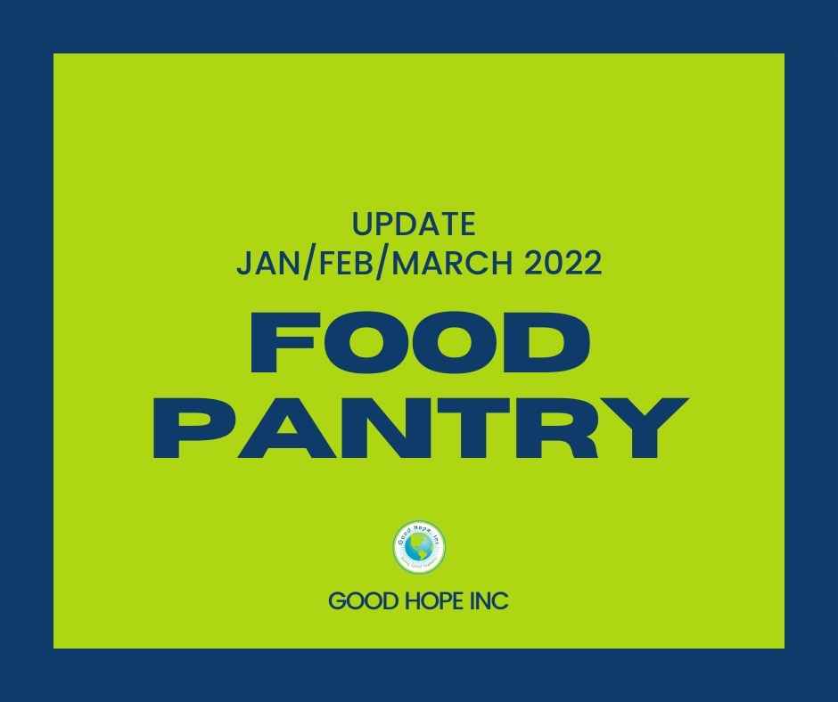 Food pantry update Jan to March 2022